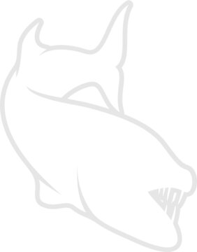 recommend clip art: Barracuda Silhouette. Isolated Vector Animal Template for Logo Company, Icon, Symbol etc 