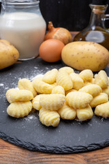 Italian cuisine, homemade gnocchi di patata made from potatoes