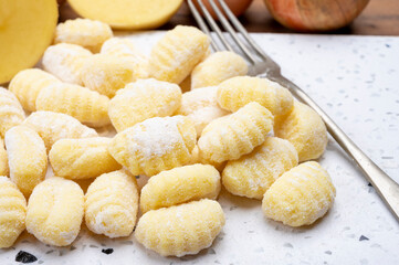 Italian cuisine, homemade gnocchi di patata made from potatoes