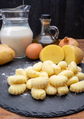 Italian cuisine, homemade gnocchi di patata made from potatoes