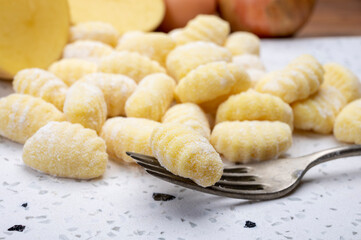Italian cuisine, homemade gnocchi di patata made from potatoes