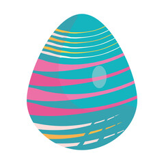 Isolated decorated easter egg Easter season Vector
