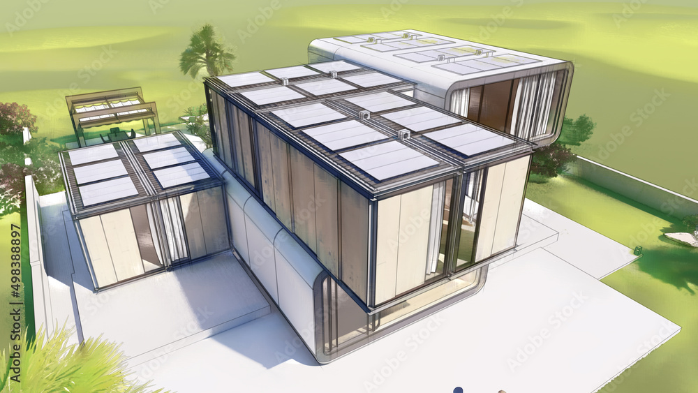 Poster modern architecture home design
