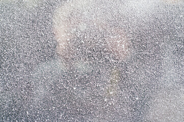 the texture of a completely snow-covered window close-up
