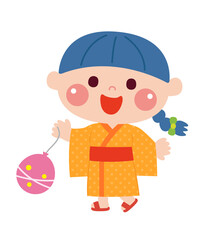 お祭りを楽しむ女の子