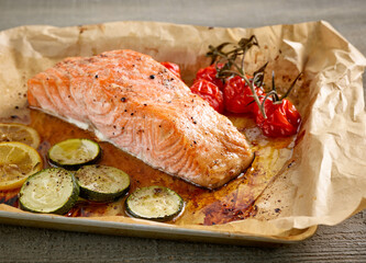 roasted salmon filet