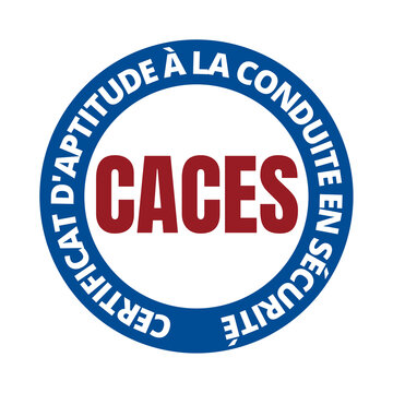 Symbole CACES certificat d'aptitude à la conduite en sécurité