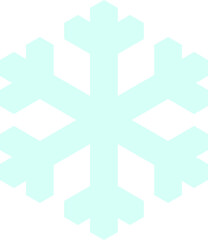 Illustration of a snowflake in soft blue.