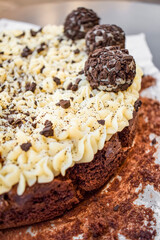 chocolate cake with nuts