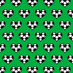 Fototapeta premium Heart football / soccer ball pattern