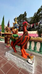 10 April 2022, Celebrate khmer new year at Tro Pang Troav pagoda, or Wat tro Pang troav, Kampong Rou District, Svay Reing Province, Cambodia. - obrazy, fototapety, plakaty