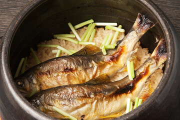 鮎ご飯