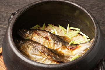 鮎ご飯