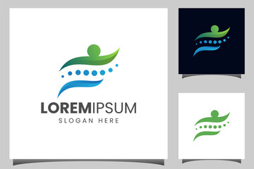 physiotherapy with people logo design for medical, health and physiotherapy, Chiropractic and wellness logo