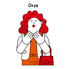 女性の表情_Oops