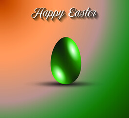 Original Easter design template with glossy 3D egg.