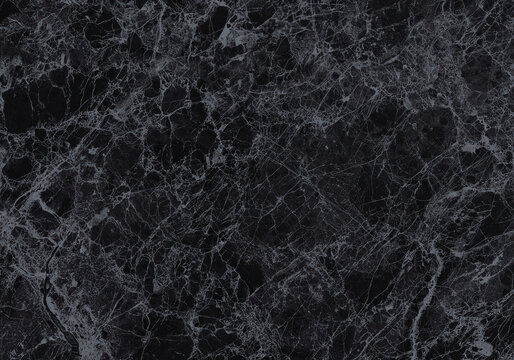 Black marble natural pattern for background, abstract black and white