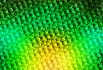 Light Green, Yellow vector pattern with spheres.