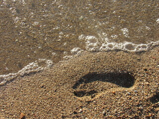 footprint on the sand
