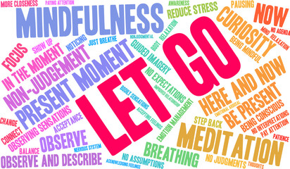 Let Go Word Cloud on a white background. 