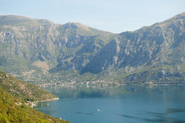 Fototapeta na wymiar beautiful bay of kotor in montenegro in summer