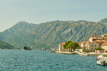Fototapeta na wymiar mesmerizing landscape of mountains and bay in montenegro