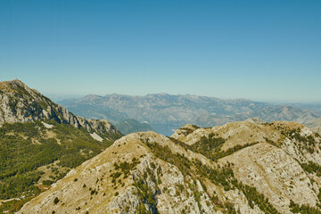 Fototapeta na wymiar beautiful landscape on the mountains of montenegro
