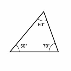Acute angle triangle in mathematics