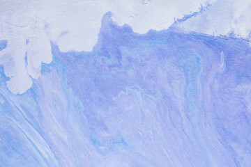 Obraz premium abstract creative background: oil paint frozen in a container after dilution, light color toning, short focus.