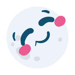 Isolated happy cute moon cartoon Vector