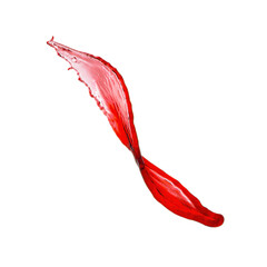 Isolated Red wine splash on white background.