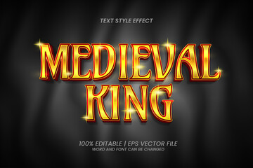 3d Medieval King Text Effect Editable Luxury Style