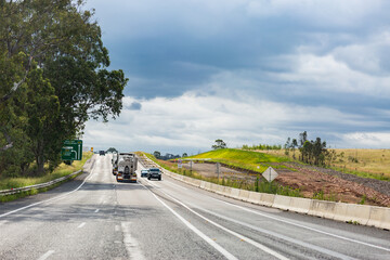 Roadwork beside highway for Singleton bypass