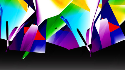 abstract background with rainbow