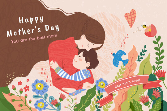 Hand drawn Mother's Day card