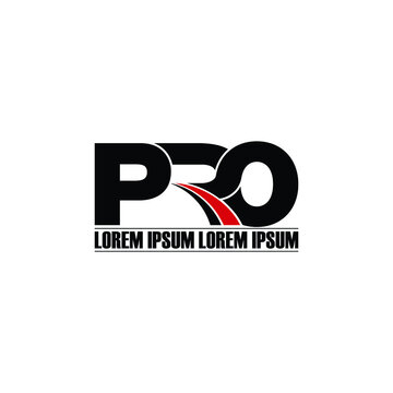 PRO letter monogram logo design vector
