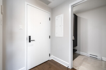Modern luxury newly built staged furnished apartment in a condominium building in the heart of Montreal on Canal Lachine