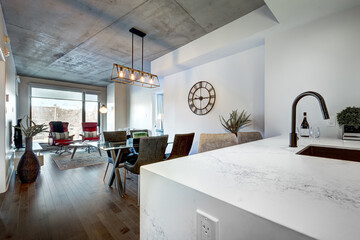 Modern luxury newly built staged furnished apartment in a condominium building in the heart of...
