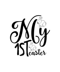 Hoppy Easter Svg, Cute Easter Bunny, Happy Easter Svg, Kids Easter Svg, Funny Easter
