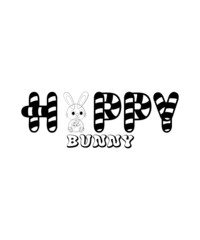 Hoppy Easter Svg, Cute Easter Bunny, Happy Easter Svg, Kids Easter Svg, Funny Easter