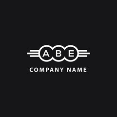 ABE letter logo design on black background. ABE  creative initials letter logo concept. ABE letter design.
