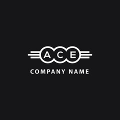 ACE letter logo design on black background. ACE  creative initials letter logo concept. ACE letter design.
