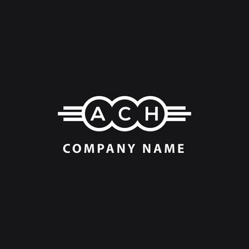 ACH letter logo design on black background. ACH  creative initials letter logo concept. ACH letter design.
