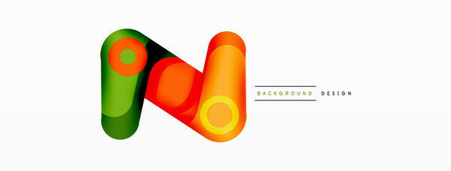 Modern stylish geometric background. Abstract round shapes composition for wallpaper, banner, background or landing