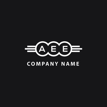 AEE letter logo design on black background. AEE  creative initials letter logo concept. AEE letter design.