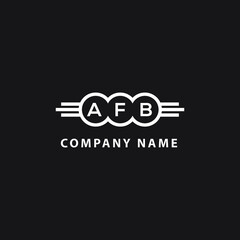 AFB letter logo design on black background. AFB  creative initials letter logo concept. AFB letter design.