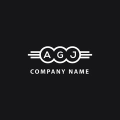 AGJ letter logo design on black background. AGJ creative  initials letter logo concept. AGJ letter design.