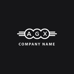 AGX letter logo design on black background. AGX  creative initials letter logo concept. AGX letter design.