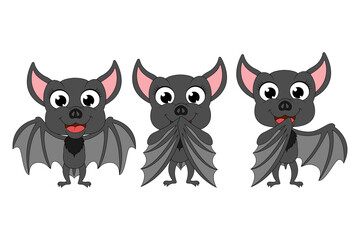 cute bat animal cartoon graphic