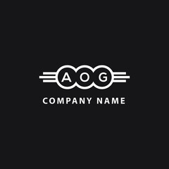 AOG letter logo design on black background. AOG  creative initials letter logo concept. AOG letter design.
